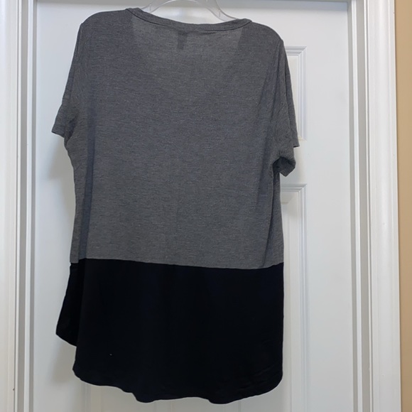 Au Fond women’s gray/black super soft tee size 1X - Picture 2 of 4